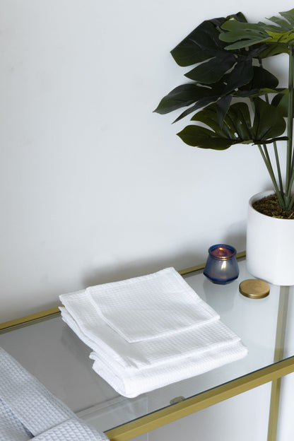 PAC Organic Cotton Waffle Bathroom Towels