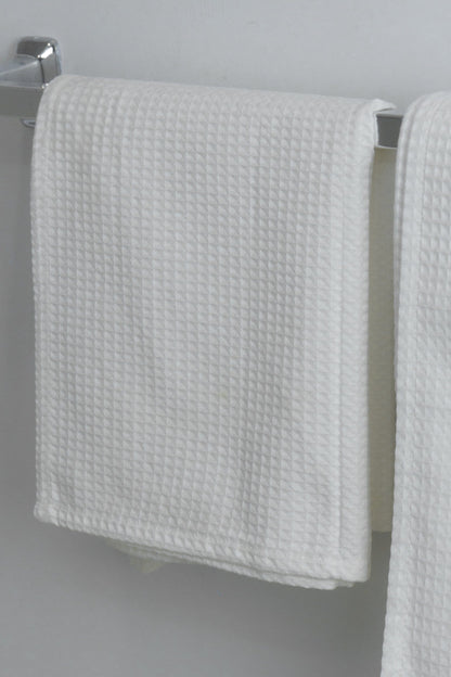 PAC Organic Cotton Waffle Bathroom Towels