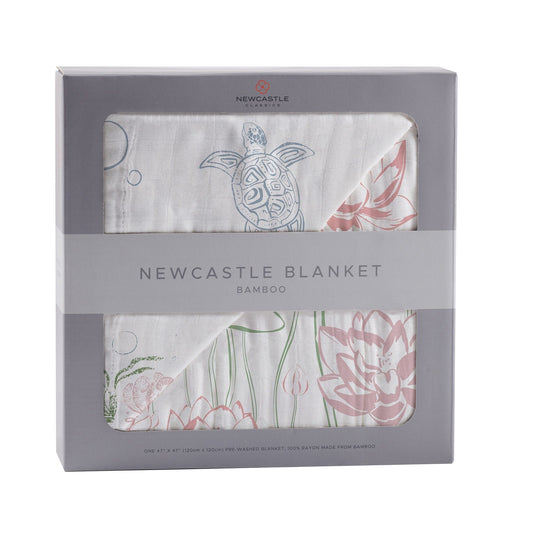 Turtles and Water Lily Newcastle Blanket