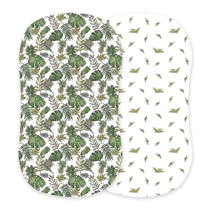 Jurassic Forest and Pteranodon Bassinet Sheets