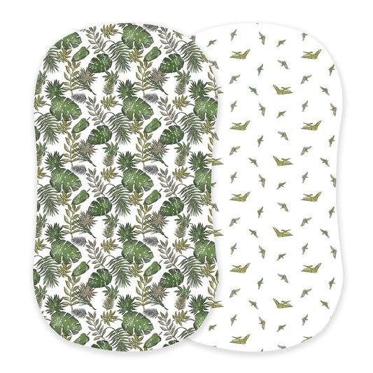 Jurassic Forest and Pteranodon Bassinet Sheets