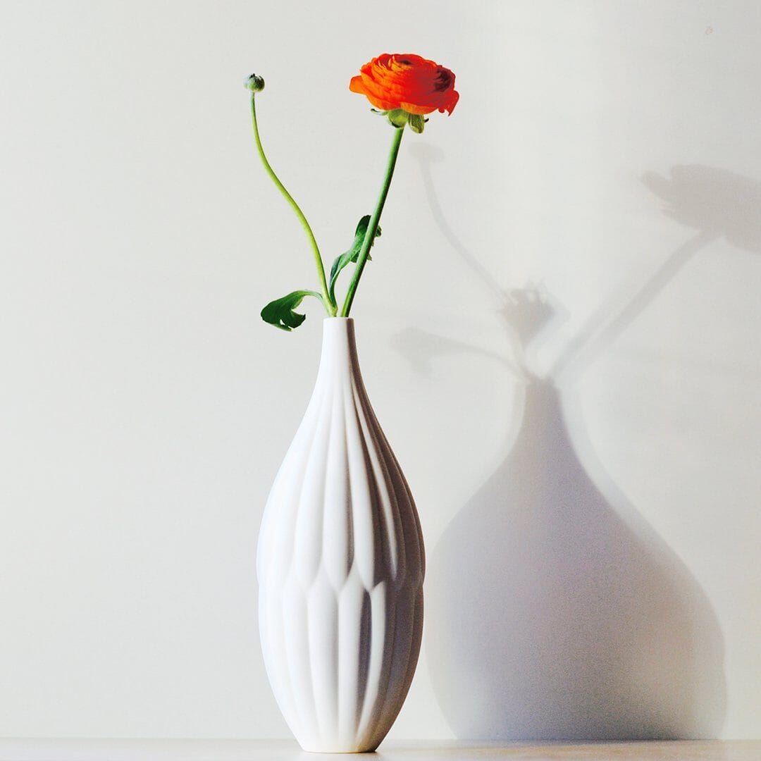 Tall Textured Porcelain Vase